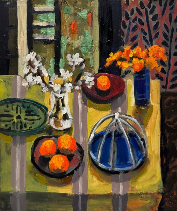 Kate Nielsen Kitchen still life, 2024 Oil on Board 30 x 35cm