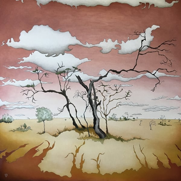 Caroline Zilinsky Tangled Veins of the Hay Plains, 2021 Oil on Linen 138 x 138cm