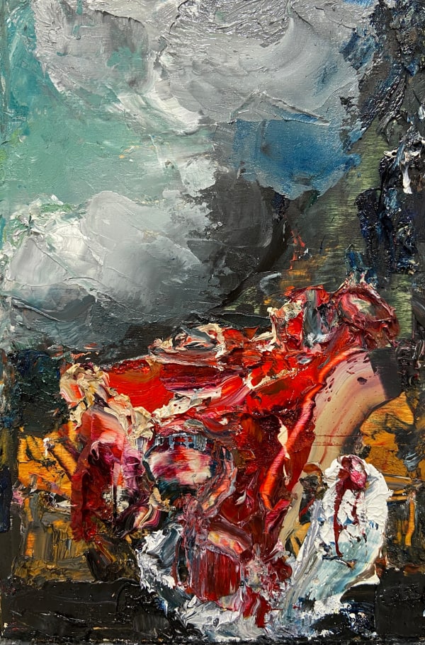 Paul Ryan Meat 2, 2025 Oil on board 30 x 20cm