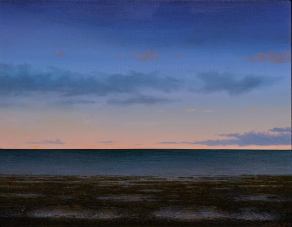 Adam Nudelman Dusk at Rickett's Point, 2023 Acrylic and oil on linen 35.5 x 46cm