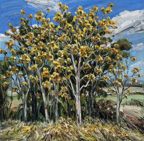 Jun Chen Yellow Trees II, 2020 Oil on Canvas 100 x 102cm
