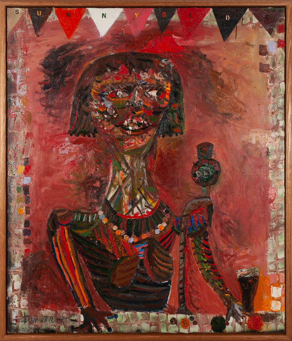 James Drinkwater The Lock In (Thats Your Last One Willie), 2020 Oil on Linen F. 147 x 126.5cm