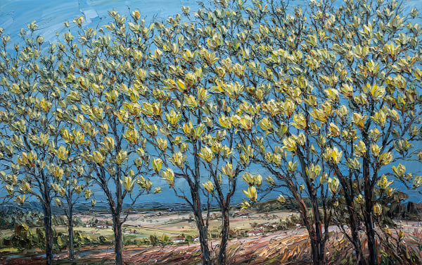 Jun Chen Yellow Magnolia Trees , 2022 Oil on Canvas 192 x 302cm