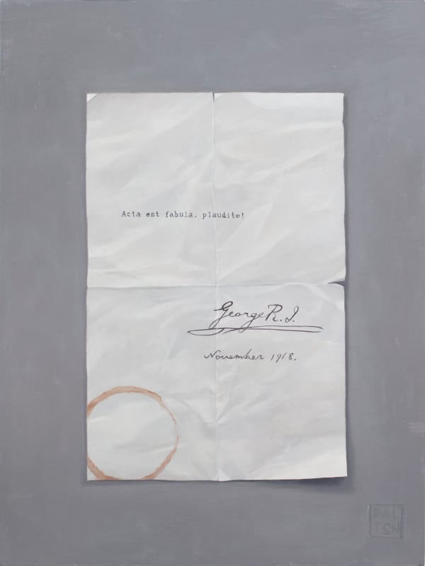 Jonathan Dalton A Resignation Letter, 2019 Oil on Board 30 x 23cm