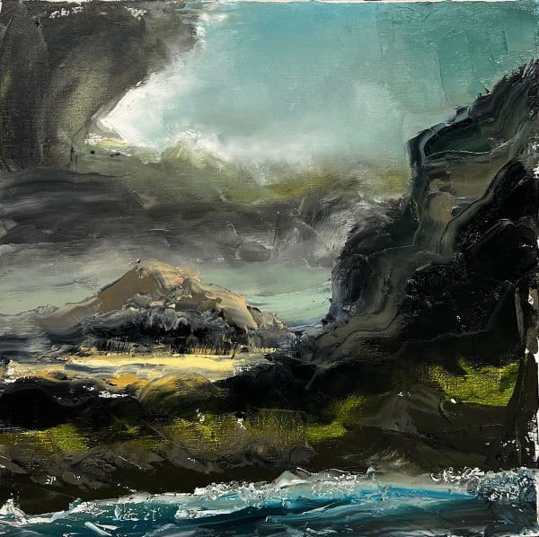 Paul Ryan The New Land , 2022 Oil on Linen 61 x 61cm