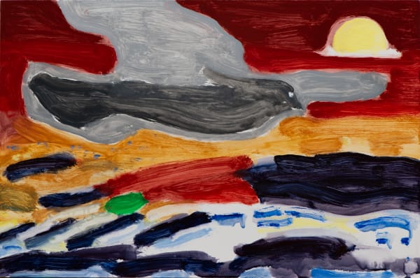 Mathew Lynn Study for Bird over Coogee, 2026 Oil on gessoed panel 20 x 30cm