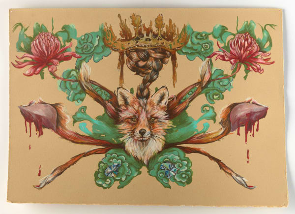 Floria Tosca Cabinet of Trusted Cures #8, 2024-25 Water based paint and pencil on paper 27 x 35cm