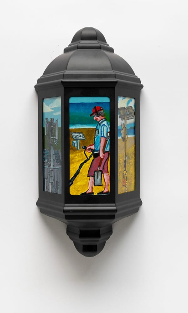 Nick Santoro Where's the Gold?, 2025 Synthetic polymer paint on glass and metal 36 x 17.5 x 10cm