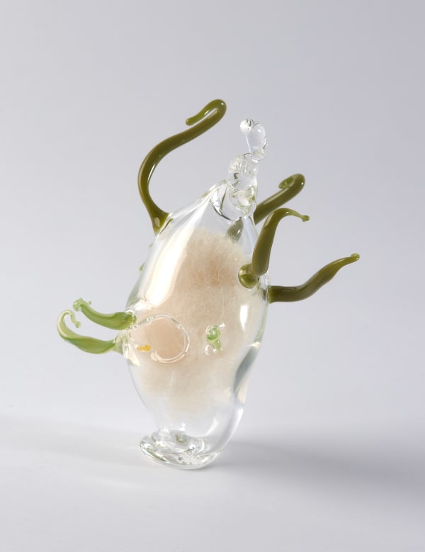 Floria Tosca Cabinet of Disappointments - Depression #1, 2024-25 Borosilicate glass and sheep wool 13 x 12cm Dimensions variable