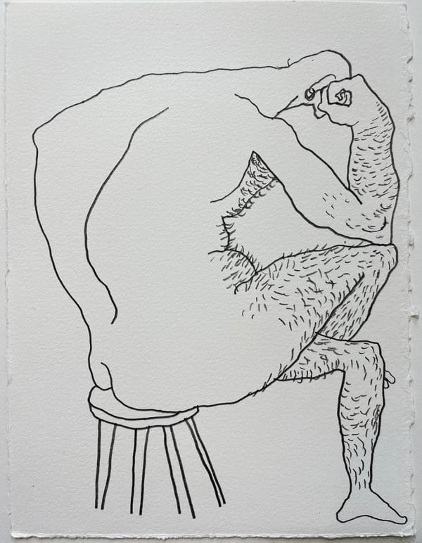 Caroline Zilinsky Original Sin VI, 2022 Pencil on Canson Card paper 18 x 12cm framed 40 x 32cm