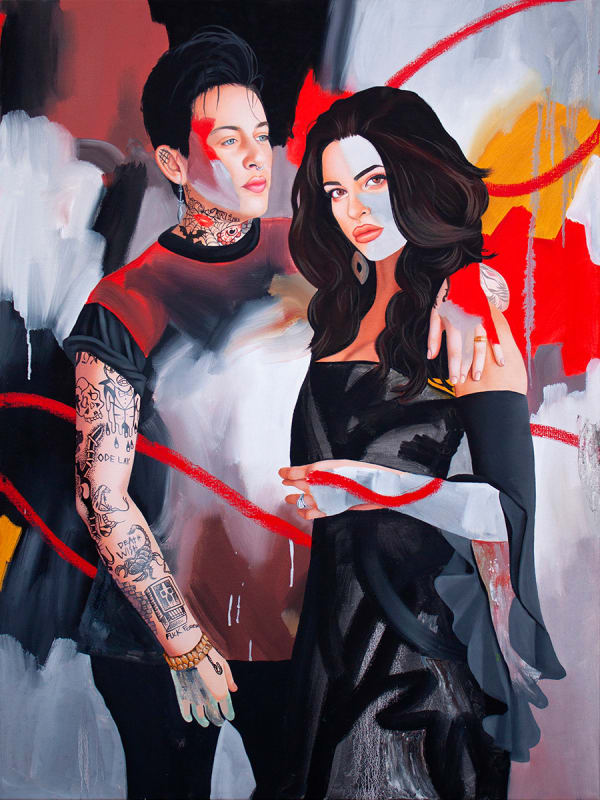 Kim Leutwyler Newsha and Sabrina, 2020 Oil on Canvas 122 x 91.5cm