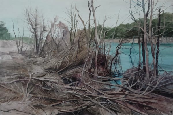 Nicholas Blowers Savage Pond Study VI , 2018 Oil on panel 30 x 45cm