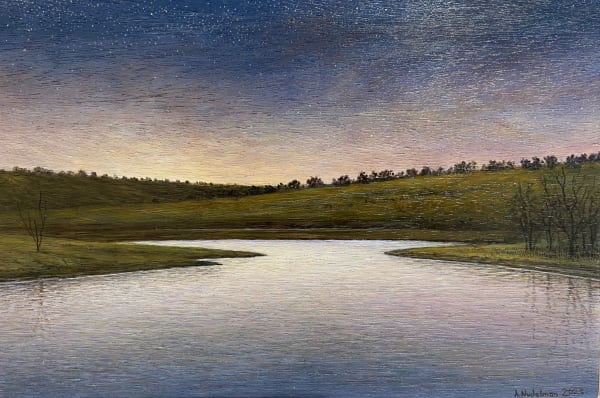 Adam Nudelman Dusk in the Highlands, 2025 Oil on board 20 x 30cm