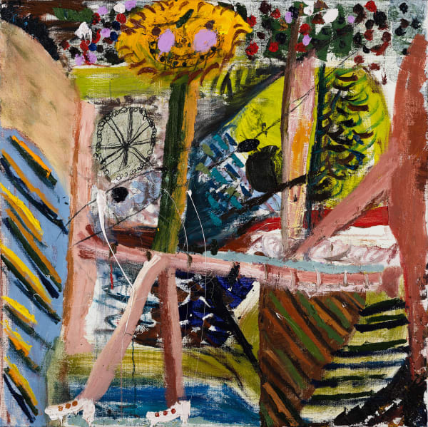 James Drinkwater Door keeper (upper east side), 2023 Oil on linen 112 x 112cm