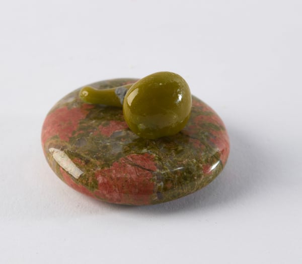 Floria Tosca Cabinet of Disappointments - Depression #8, 2024-25 Borosilicate glass on Agate pebble 3 to 5cm dimensions variable