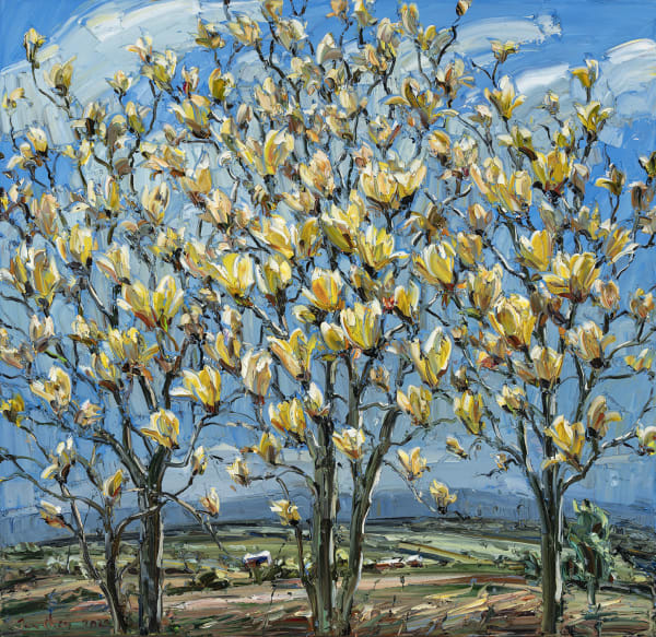 Jun Chen Yellow Trees III, 2020 Oil on Canvas 100 x 102cm