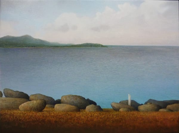 Adam Nudelman Towards Squeaky Beach No.2, 2024 Acrylic and oil on linen 45 x 60cm