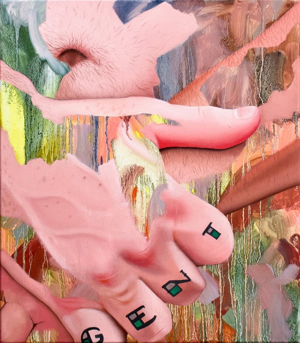 Kim Leutwyler T, Hands, 2022 Oil on Canvas 35.5 x 40.5cm