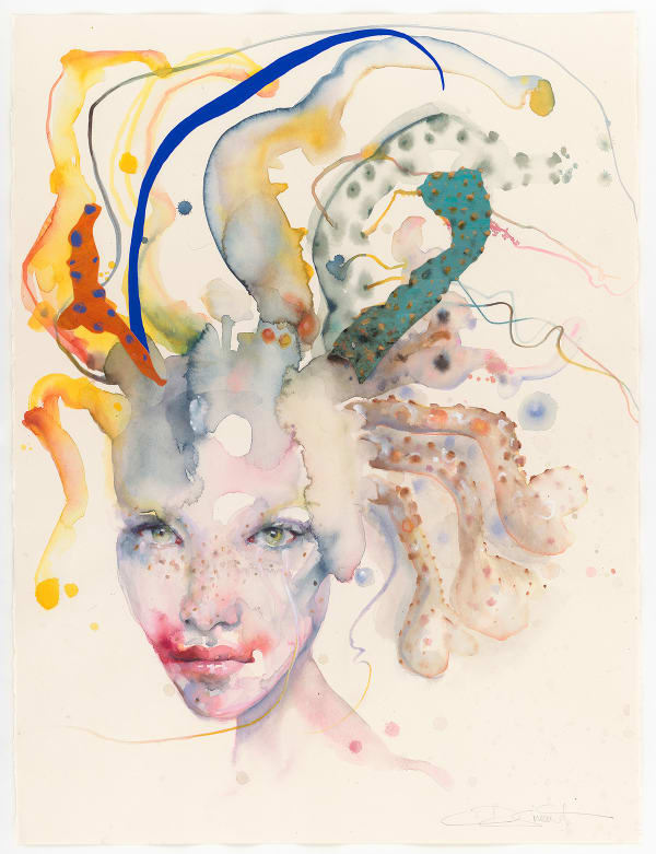 Dee Smart Siren 11, 2024 Gouache on Arches paper 83 x 64cm, framed