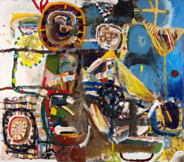 James Drinkwater Lunch at Alessandro’s, 2025 Oil on linen 150 x 170cm FX Rosewood American box frame