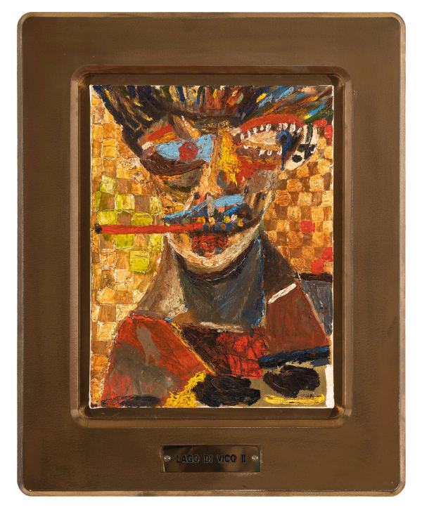 James Drinkwater Lago Di Vico II , 2024 Oil on linen and varied media 68 x 48cm