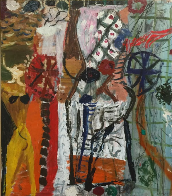 James Drinkwater Long day in Gigaro Beach, 2016 Mixed media on board 140 x 120cm