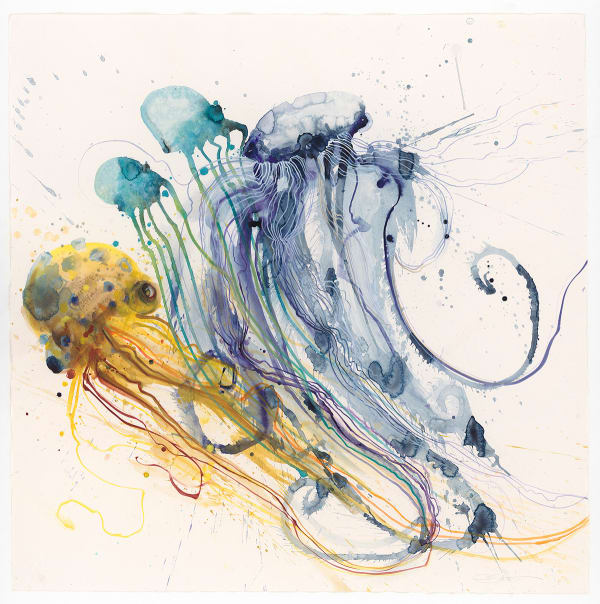 Dee Smart Siren 15, 2024 Gouache on Arches paper 125 x 125cm, framed