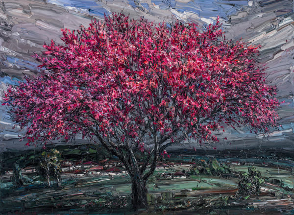 Jun Chen Big Red Tree, 2018 Oil on Canvas 156 x 213cm