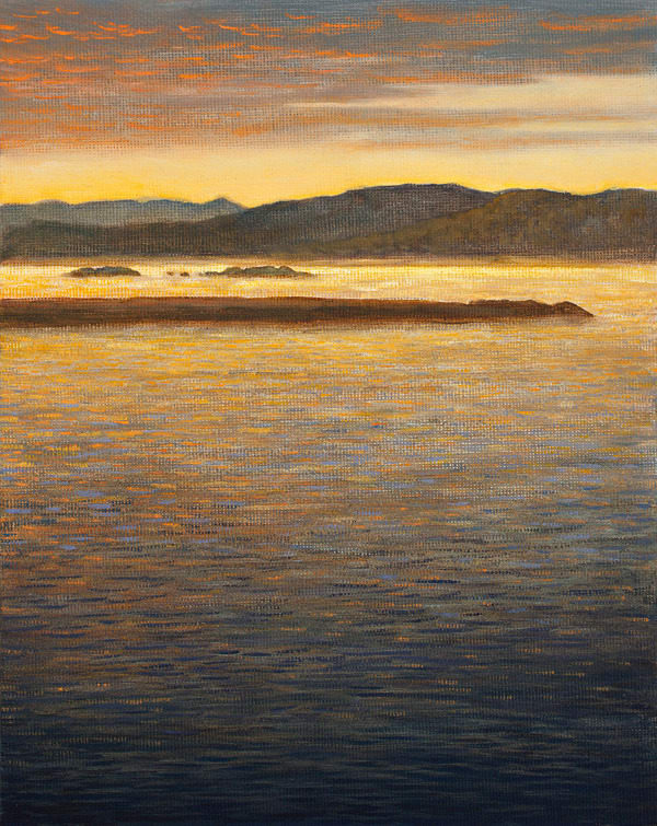 Adam Nudelman Dusk, The Great Lake 2011 Oil on Linen 25.5x20.3cm