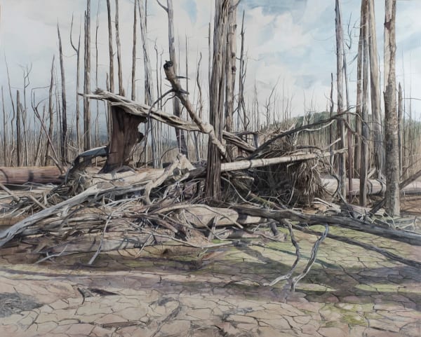 Nicholas Blowers Lakebed Ruin , 2017 Oil on Canvas 164 x 204cm