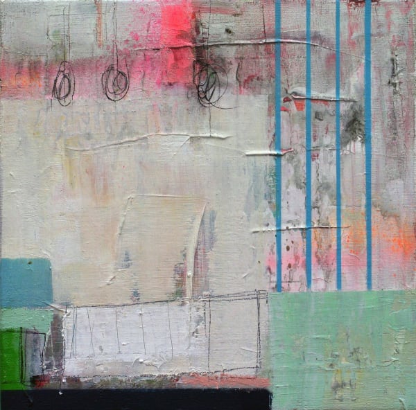 Morten Lassen Transparent P , 2014 Oil and spray on canvas 40 x 40cm