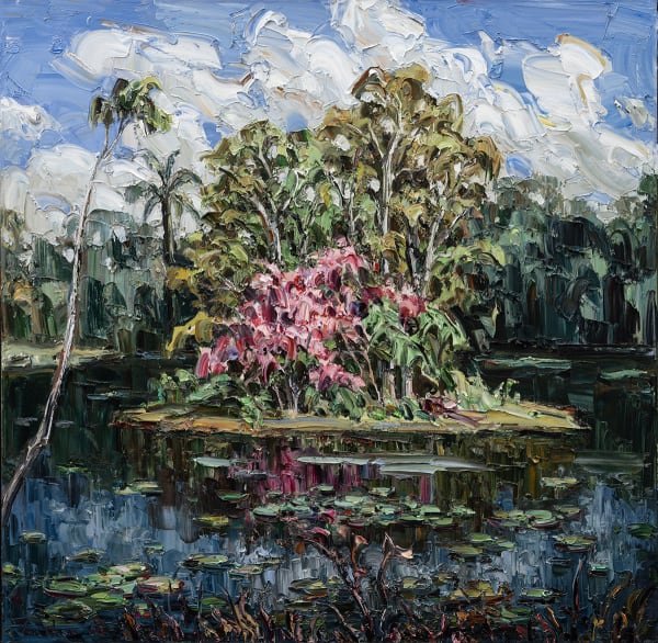 Jun Chen Water Mirror 2, 2022 Oil on Canvas 100 x 102cm