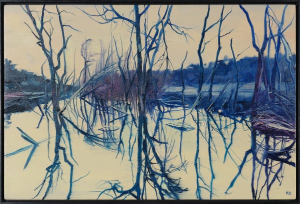 Nicholas Blowers Pond Reflections, 2021 Oil on Board 30 x 35cm