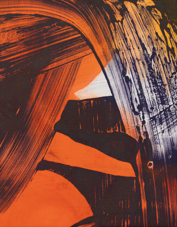 Tanya Linney Resurrection, 2024 Acrylic and polymer paint on poly cotton 47.5 x 37.5cm