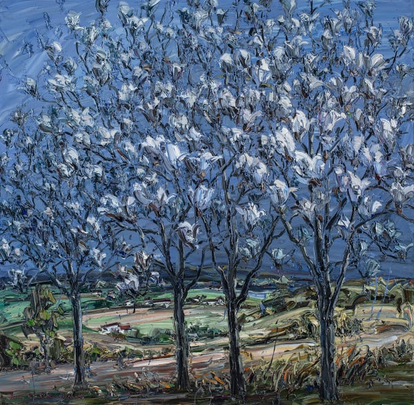 Jun Chen Four Magnolia Trees, 2018 Oil on Canvas 100 x 102cm