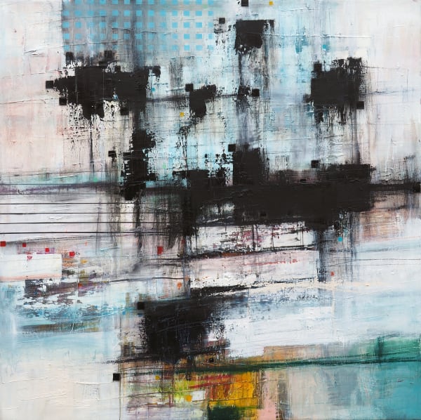 Morten Lassen Hyper-normalisation P, 2018 Oil and spray on linen 120 x 120cm