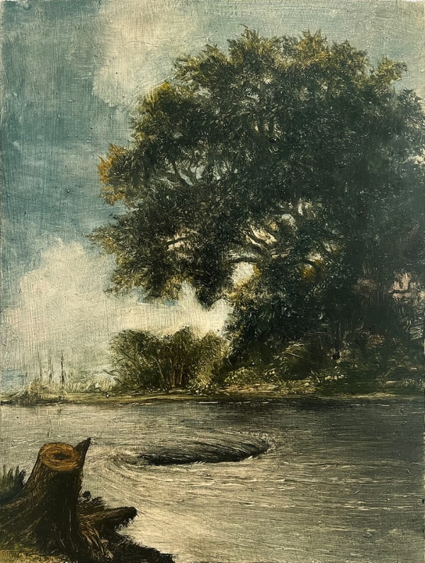 Peter Gardiner Whirlpool Study, 2023 Oil on board 40 x 30cm