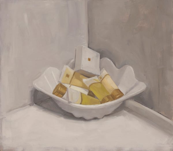 Marie Mansfield The Last Motel in Town, Dish , 2022 Oil on Board 35 x 40cm