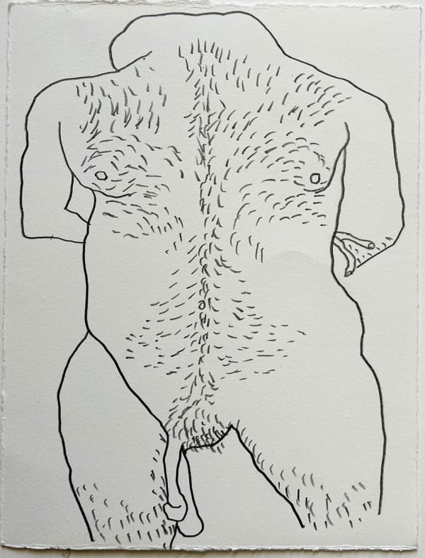 Caroline Zilinsky Original Sin II, 2022 Pencil on Canson Card paper 18 x 12cm framed 40 x 32cm