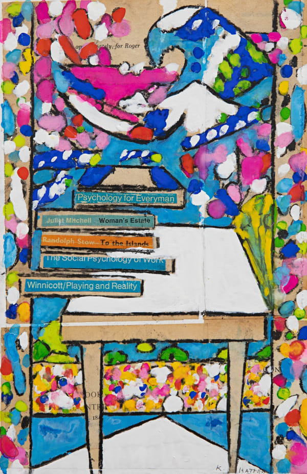 Katherine Hattam Appropriately for Roger, 2025 Mixed media on gessoed panel 30 x 20cm