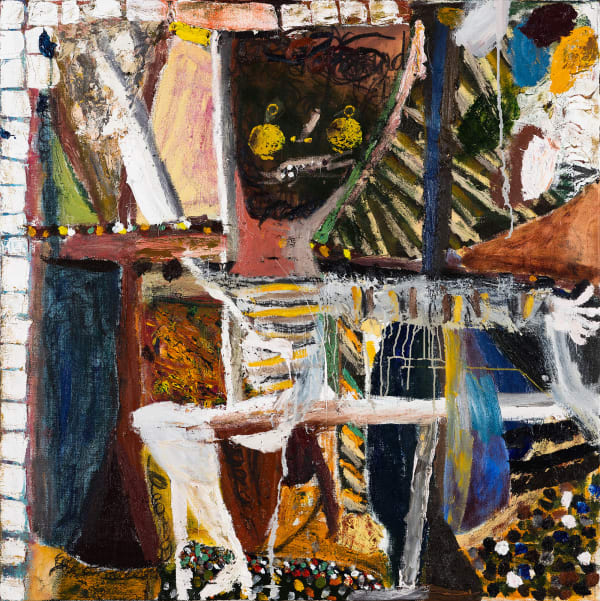 James Drinkwater Yankees fan, 2023 Oil on linen 112 x 112cm