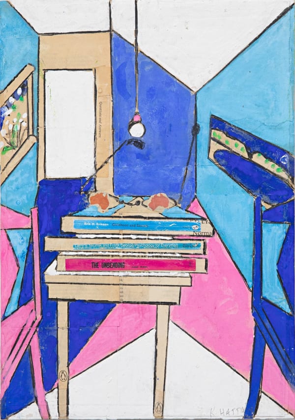 Katherine Hattam Psychology for Everyman, 2024 Mixed media on board 43 x 31cm