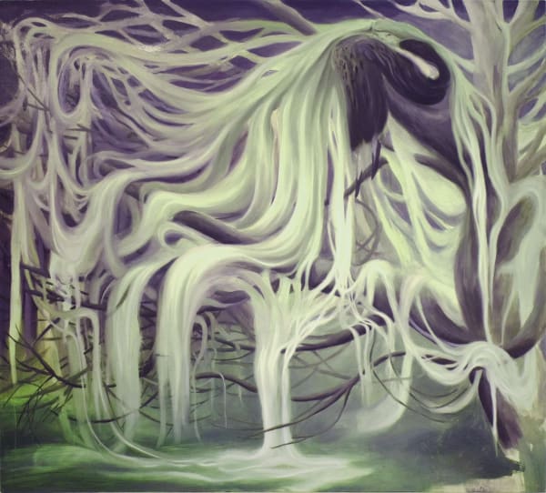 Xueqing Zhu 朱雪晴, Weeping willows under the moonlight 月光下的垂柳, 2023