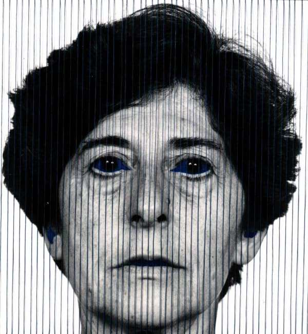 Esther Ferrer, Autoportrait avec des yeux bleus, 1994