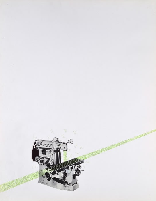 Bernard Heidsieck Machine à mots n°30 écritures et collage de photographie sur papier 64 x 50 cm (disponible) 25 1/4 x 19 5/8 (available)