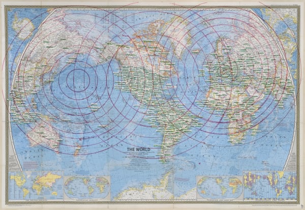 Bernard Heidsieck Vaduz, n°042 : des Français impression sur papier 74 x 108 cm