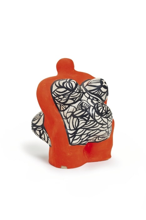 Niki De Saint Phalle Nana orange résine peinte 13,3 x 10,2 x 10,8 cm (archives)