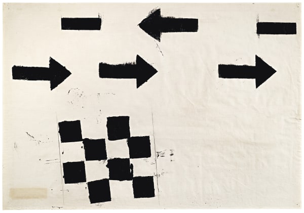 Jannis Kounellis Sans titre bitume sur papier 68.3 x 99.5 cm
