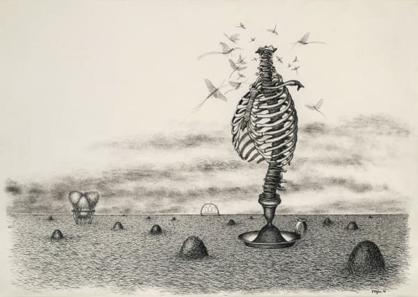Marie Germinova Toyen, Dessin du cycle Cache-toi guerre, 1944