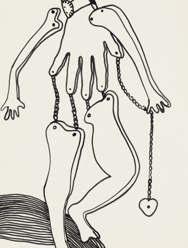 Kiki Kogelnik Untitled (Figure) Encre sur papier 58 x 38 cm 22 3/8 x 15 inches